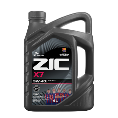 Моторное масло Zic X7 5W-40, SN/CF, синтетическое, 4 л