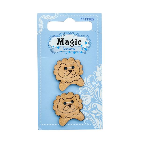 Украшения декоративные: пуговицы Лев, 2 шт, Magic Buttons LW779-V47