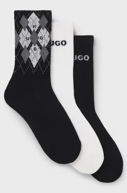Носки (3 пары) мужские HUGO 3P QS RIB ARGYLE CC