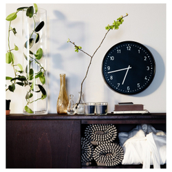 IKEA BONDIS  (ИКЕА БОНДИС)  -  Часы настенные - чёрный 38 см
