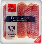 Колбаса Ремит Trio Mio Ассорти сырокопченая нарезка 100г