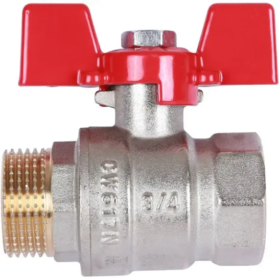Кран шаровый ROMMER Н-В 3/4" бабочка полнопроходной 38838