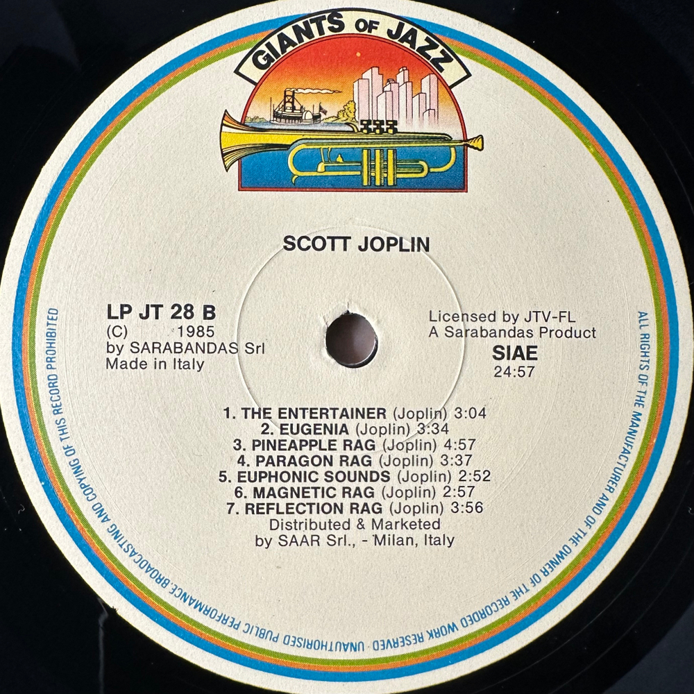 Scott Joplin ‎– King Of Ragtime (Италия 1985г.)
