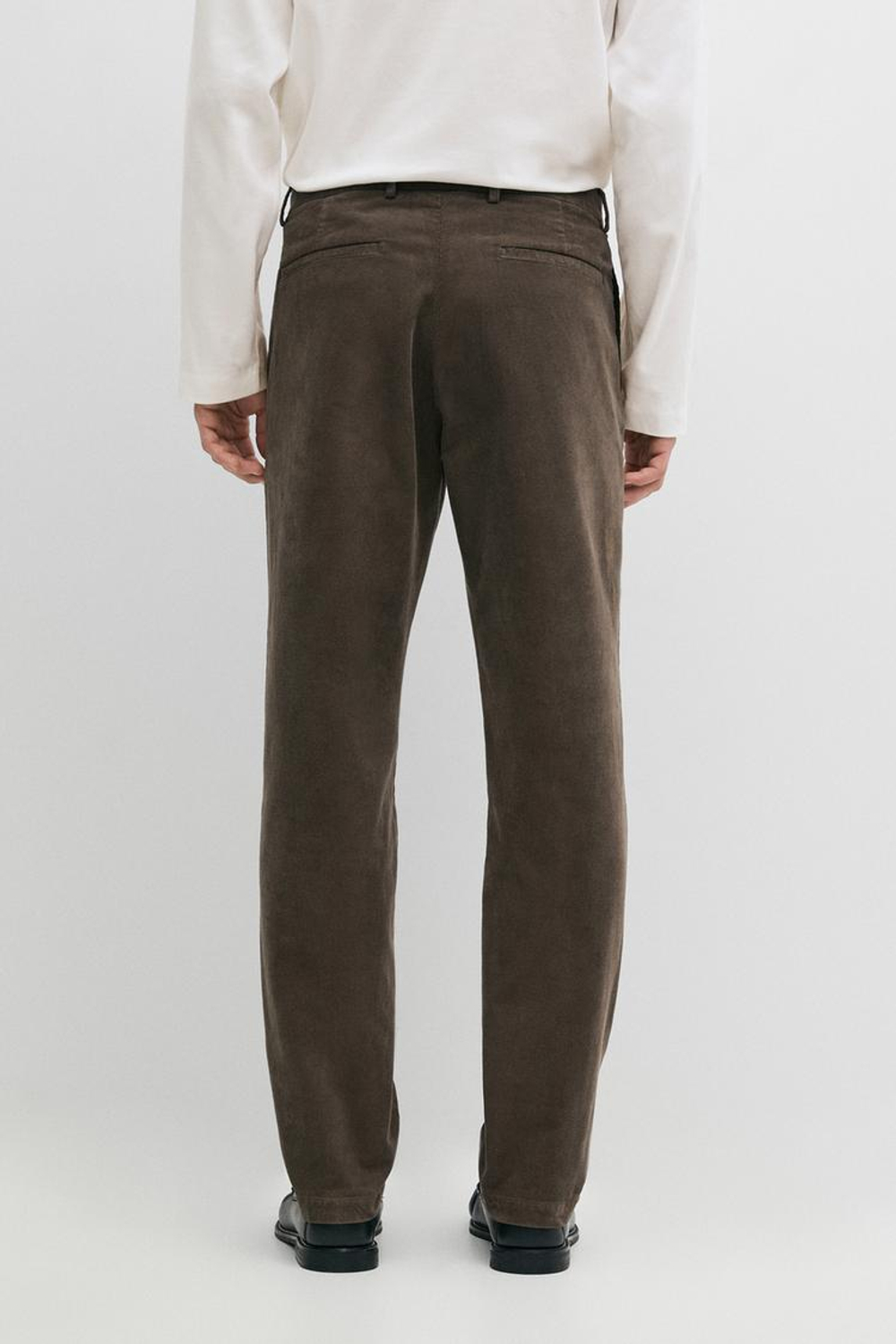 Massimo Dutti Зауженные вельветовые брюки, зеленый