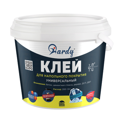 Клей для напольных покрытий универсальный (4кг) HARDY