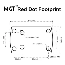Прицел коллиматорный Vector Optics Frenzy 1x17x21 GENII (SCRD-73) - схема посадочного места MKT