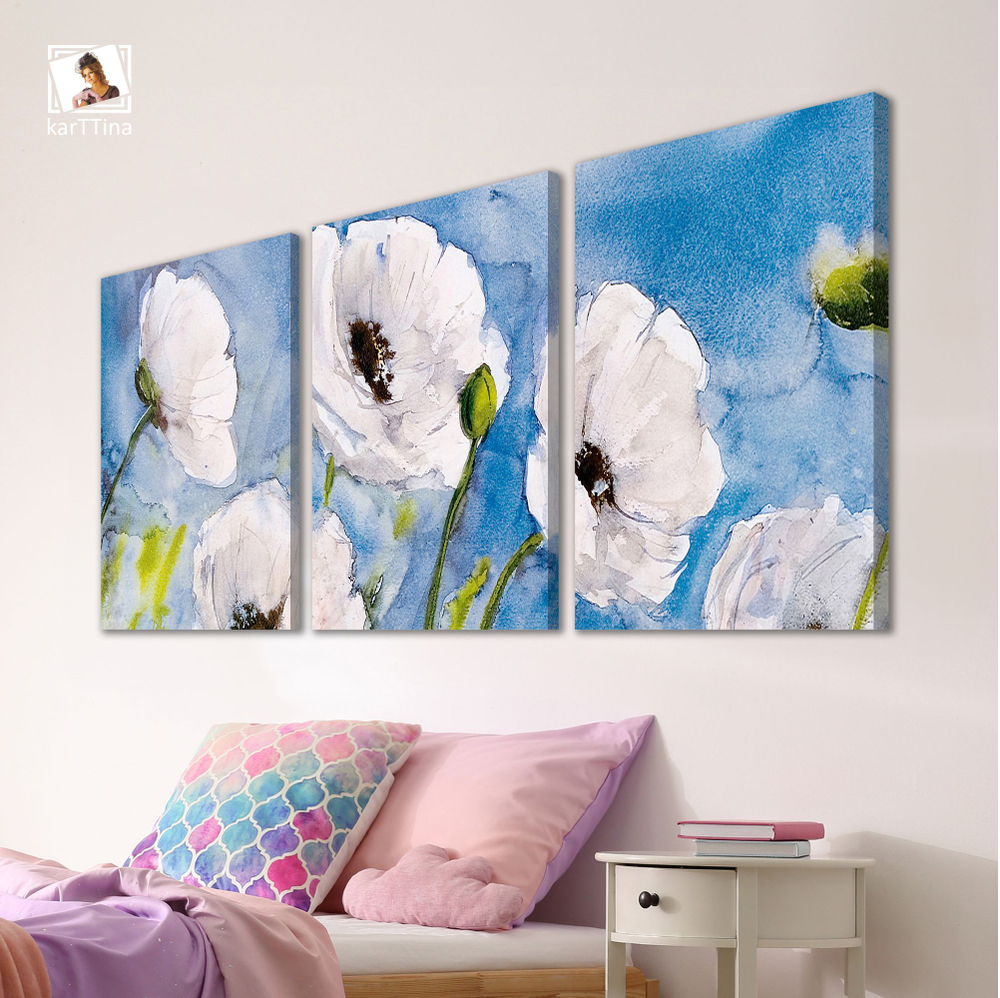 Картина karTTina "НЕЖНЫЕ ЦВЕТЫ", 150 см х 70 см