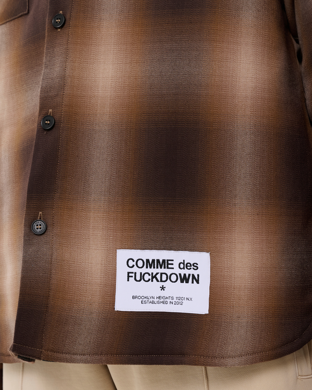 COMME DES FUCKDOWN РУБАШКА КОРИЧНЕВАЯ