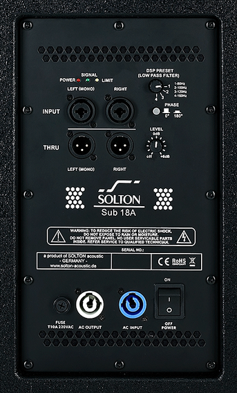 Solton aart Sub 18 A - активный сабвуфер; 18" (100mm). 2400 Вт (пик)
