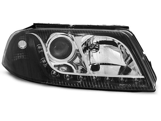Передние фары daylight black для VW Passat B5 GP