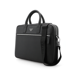 EMPORIO ARMANI Leather Briefcase, Shoulder Bag, Crossbody Bag, Handbag Men"s Black