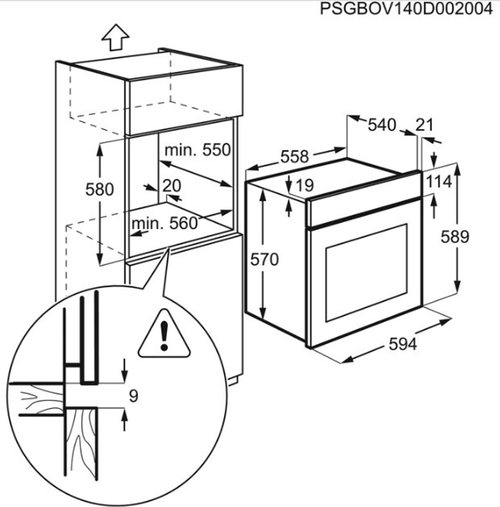 Встраиваемый электрический духовой шкаф Electrolux OEF5C50Z
