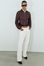 ДЖИНСОВАЯ РУБАШКА Z1975 С КОМБИНИРОВАННЫМ НИЗОМ — ZARA