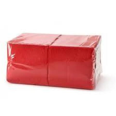 Салфетки бумажные 24*24см Big Pack красные ТП