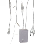 Гирлянда для улицы БАХРОМА ш3м* в40/60см 100 ламп LED, прозр. пров, 8 реж, IP-54, Красный (возможность соединения)