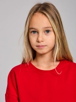 89152, Футболка, д/р, красный, р.122-56 д/м, - р.158-80 д/д