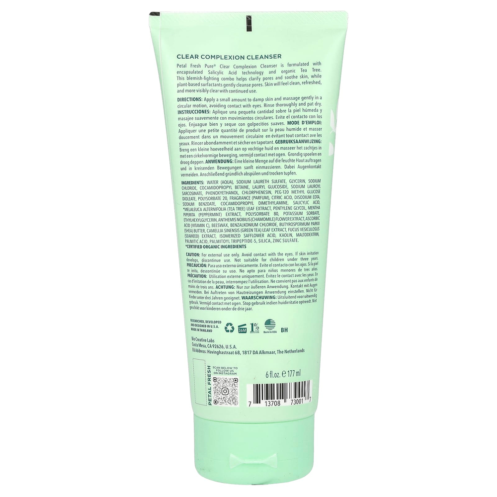 Petal Fresh, Pure, очищающее средство для лица, чайное дерево, 177 мл (6 жидк. унций)