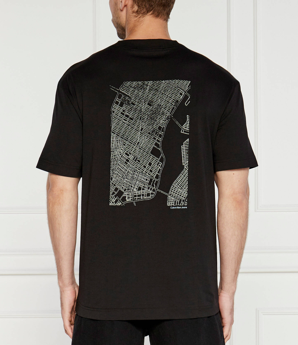 Футболка CITY GRID MAP CALVIN KLEIN JEANS - черный(J30J325689)