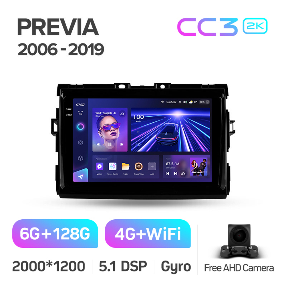 Teyes CC3 2K 9"для Toyota Previa 2006-2019