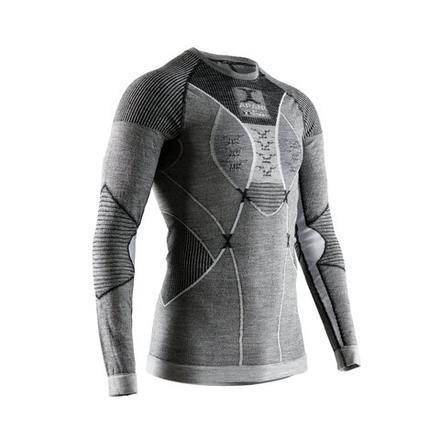 Футболка X-Bionic Apani 4.0 Merino Shirt Round Neck Lg Sl Men Black/Grey/White