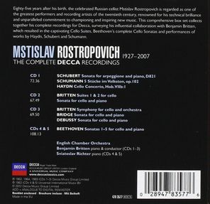 Mstislav Rostropovich / The Complete Decca Recordings (5CD)