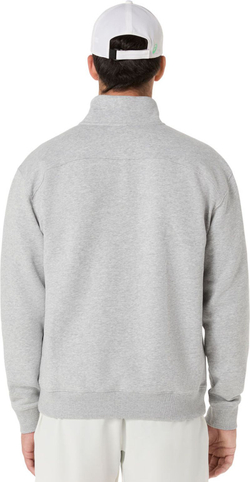 Мужская теннисная толстовка Asics Court Core Graphic Half Zip - heather grey