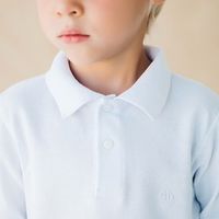 Рубашка с воротником поло "Молоко"