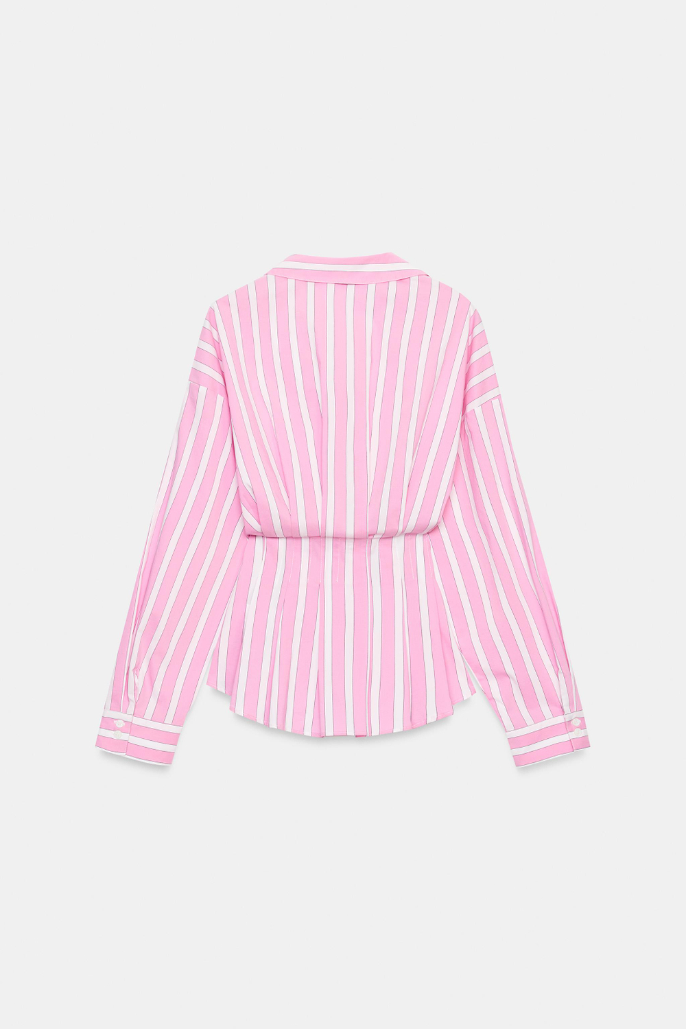 РУБАШКА В ПОЛОСКУ СО СКЛАДКАМИ — ZARA
