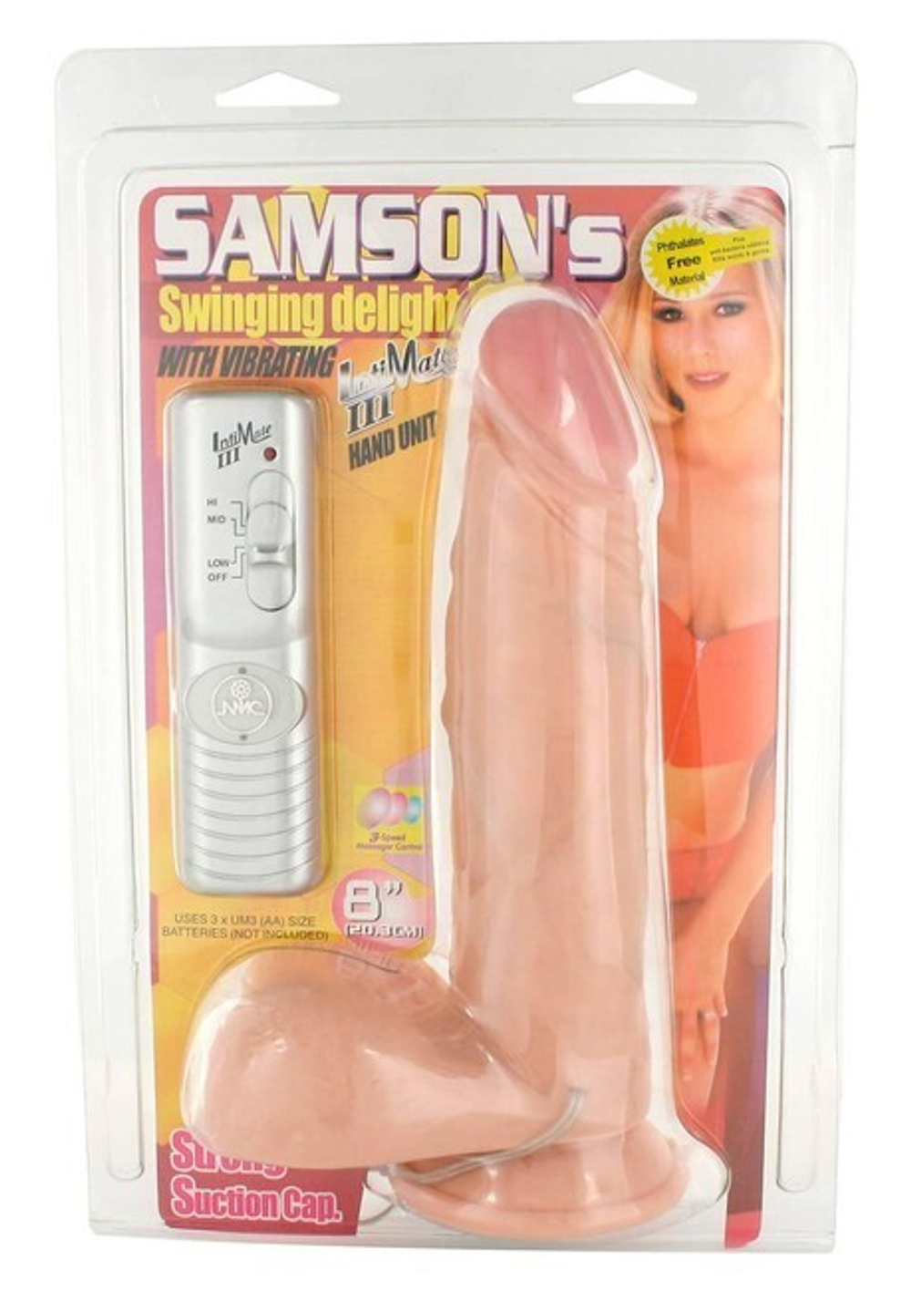 Реалистичный вибратор Samson на вибрации (20,5 см, телесный) (Цвет: телесный)