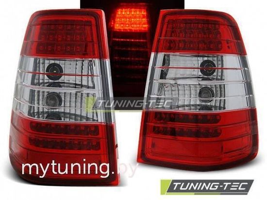 Задние фонари Mercedes E W124 red white led