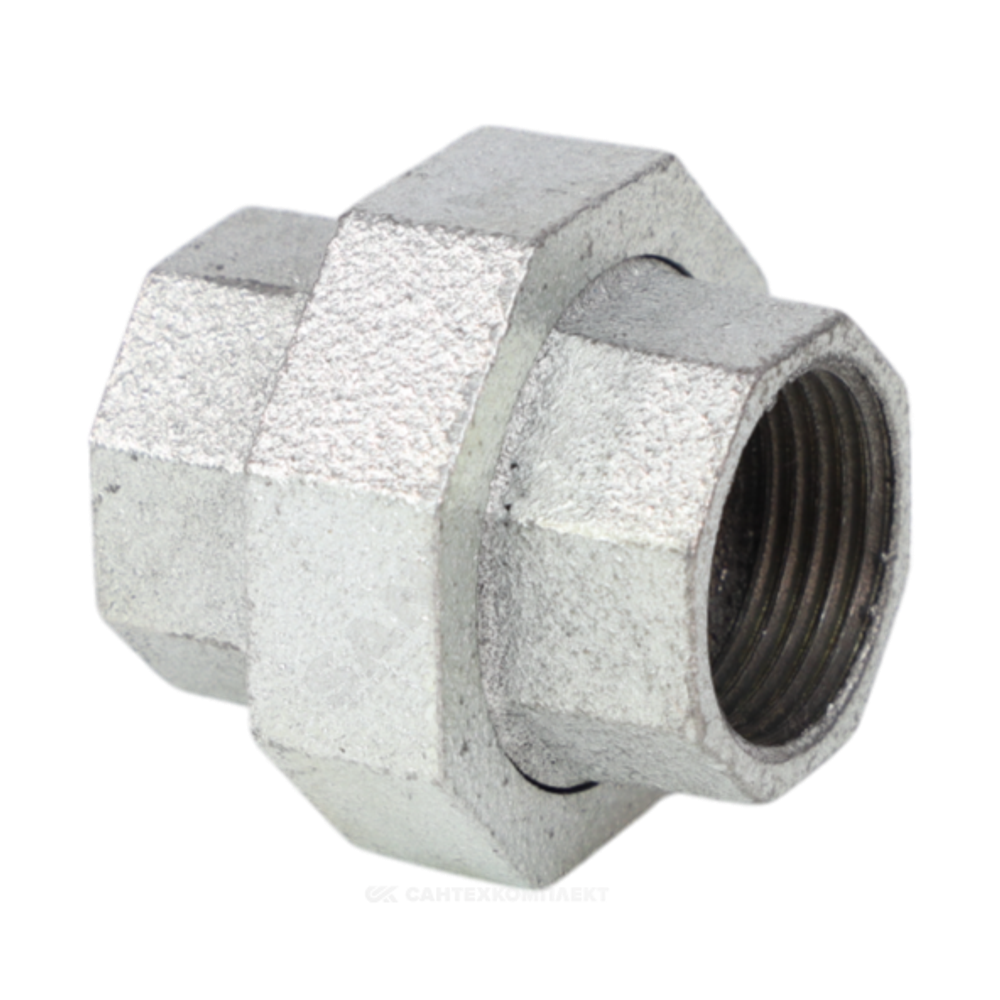 Соединитель прямой американка чугун оц Ду 15 (1/2") ВР/ВР Fittex