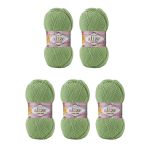 Пряжа Alize (Ализе) Cotton Gold / уп.5 мот. по 100 г, 330м, 103 спаржа
