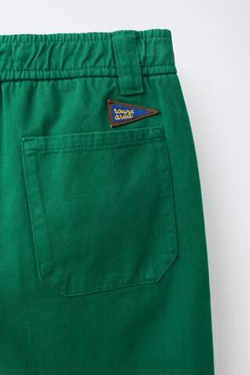 ZARA БРЮКИ ПРЯМОГО КРОЯ, ЗЕЛЕНЫЙ