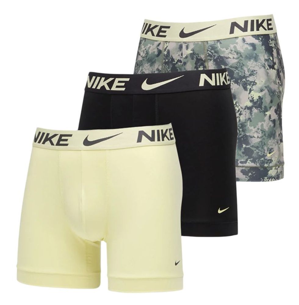Мужские спортивные боксеры Nike Dri-Fit Essential Micro Brief 3P - silver sge tech camo/life lime/black