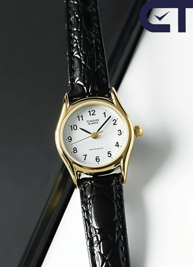 Casio LTP-1094Q-7B1 — женские классические часы с кожаным ремешком