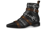 LOUIS VUITTON Jumble Ankle Boots "Black With Multiple Straps" Women"s