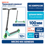 Самокат трюковой Micro MX, черный/ментоловый (Genesis Mint)