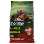 Беззерновой корм для собак Monge Dog BWild GRAIN FREE утка с картофелем 2,5 кг