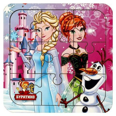 Пазл "Frozen" 10*10см. терм.пакет FROZ-01 (Буратино)