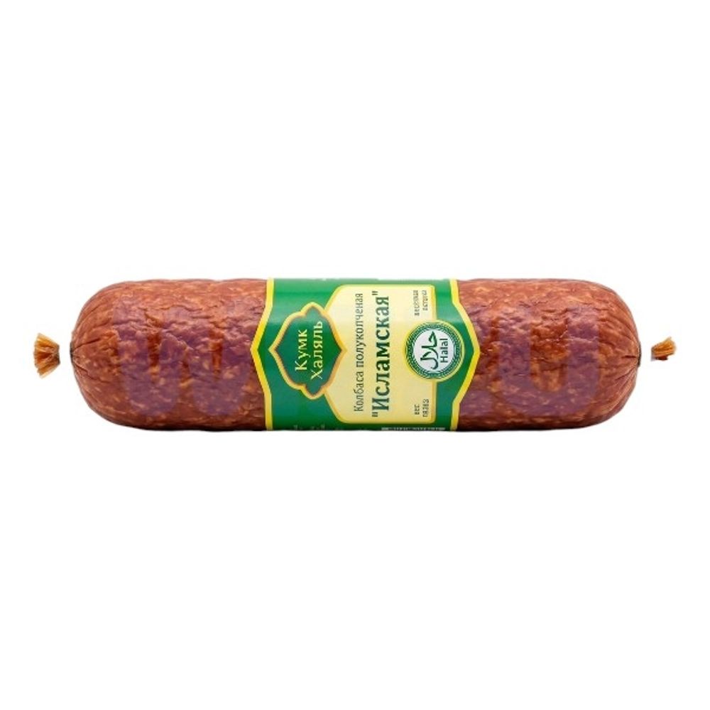Колбаса полукапченная Исламская Кумк Халяль п/к вес палка
