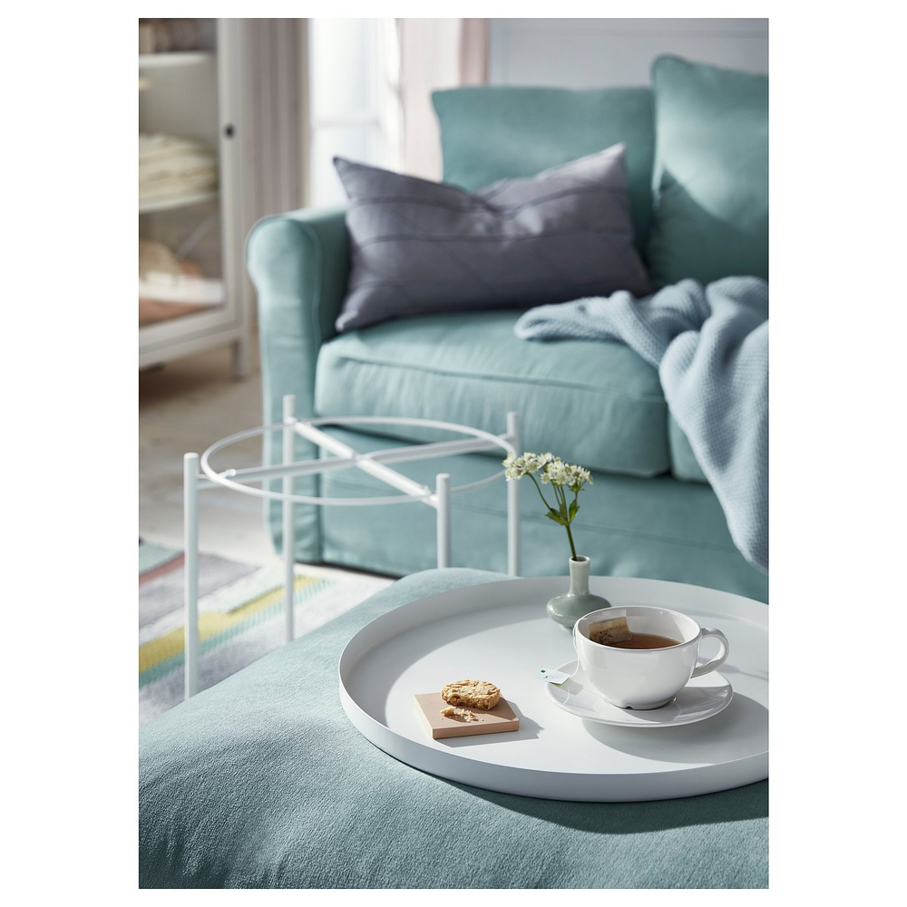 IKEA GLADOM  (ИКЕА ГЛАДОМ)  -  Столик с подносом - белый 45х53 см