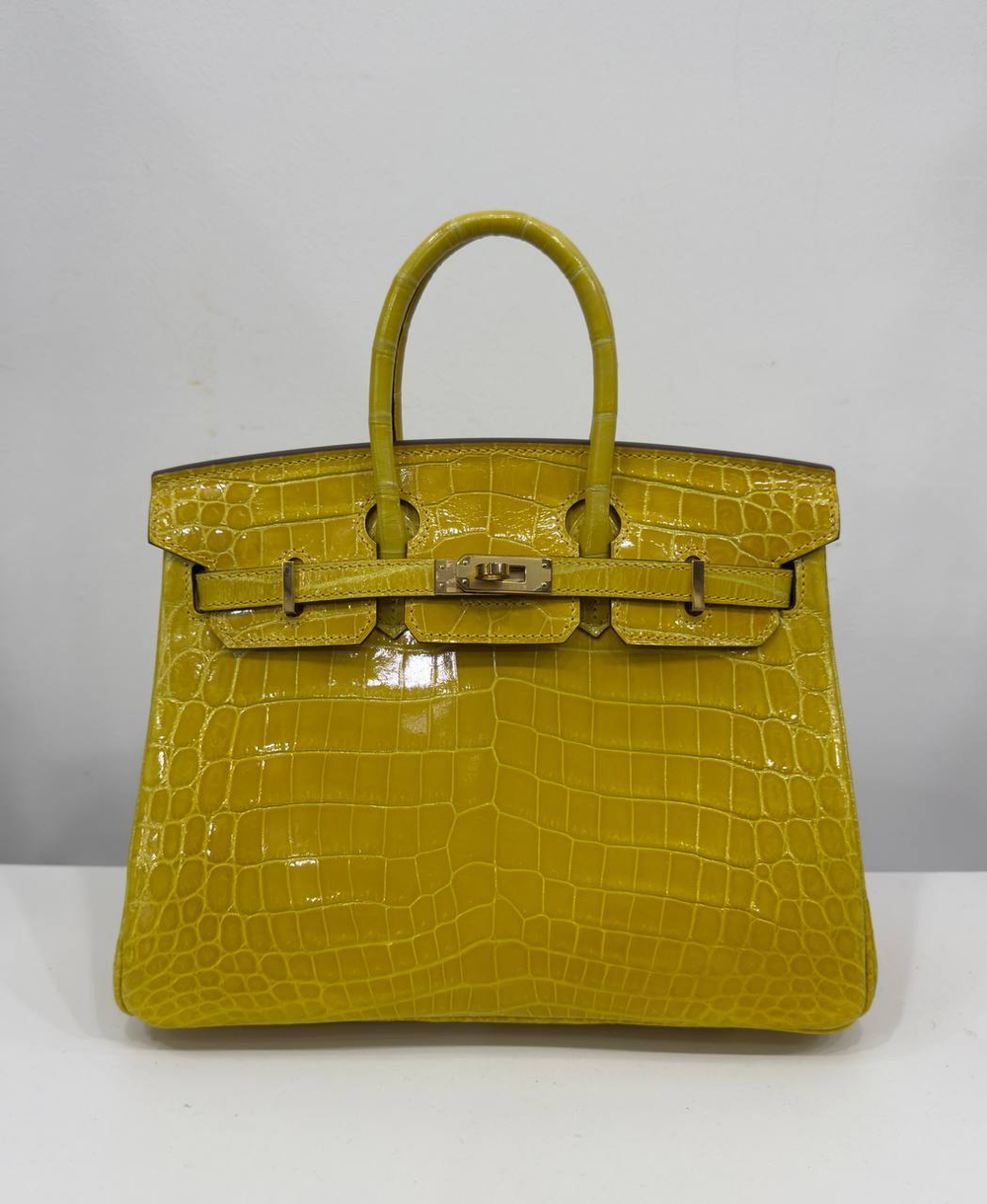 Сумка Hermes из кожи крокодила 25 см