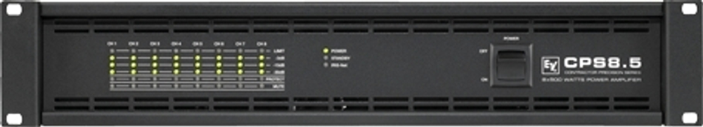 Electro-Voice CPS8.5 усилитель, 8 каналов x 500 Вт 2 Ом / 4 Ом, 70/100В, 250 Вт @ 8 Ом, класс D