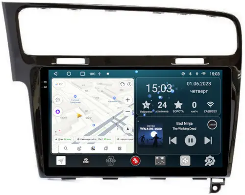 Магнитола для Volkswagen Golf 7 2012-2020 - RedPower 006 Android 10, Быстрая, QLED+2K, CarPlay, SIM-слот