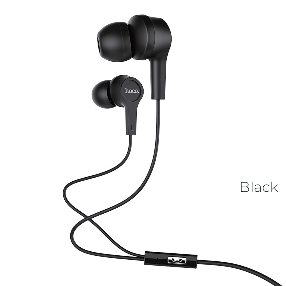 Гарнитура HOCO M50, вакуумные, разъем Jack, кабель 1.2 м Black