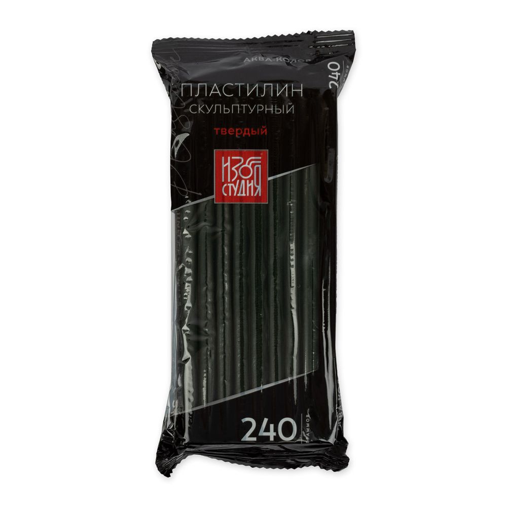 Пластилин скульптурный Аква-колор IZO-SP-240 Изостудия 240 г, 5 шт, 4 оливковый твердый