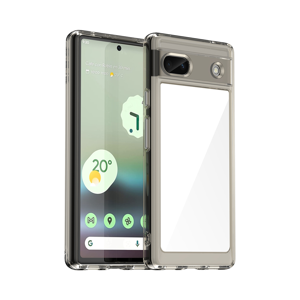 Усиленный чехол с мягкими рамками серого цвета для Google Pixel 6A, увеличенные защитные свойства