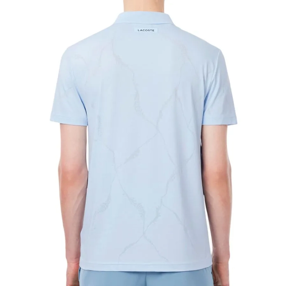 Мужское теннисное поло Lacoste Ultra Dry Jacquard Crocodile Tennis - sugared blue