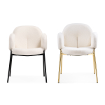 Стул на металлокаркасе Woodville Kalipso white, black, ножки черные