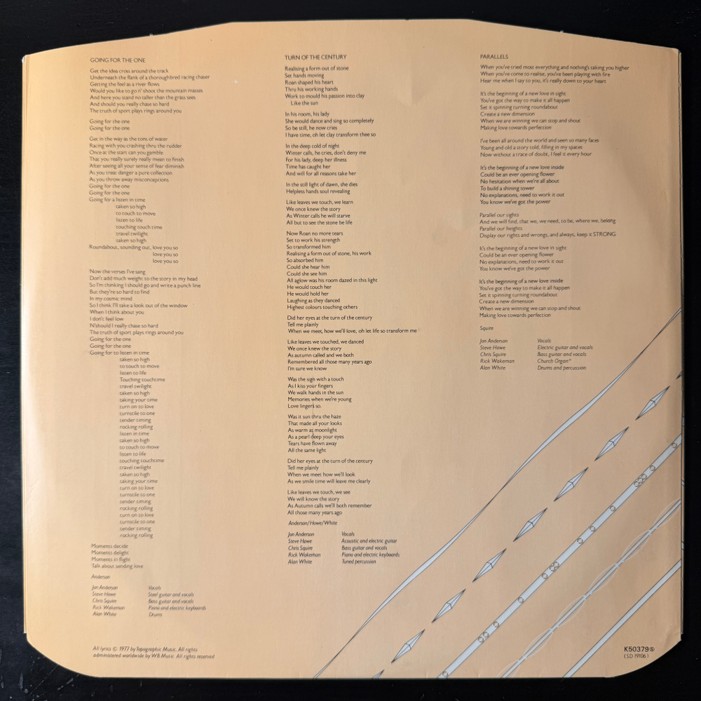 Yes – Going For The One (Англия 1977г.) Т